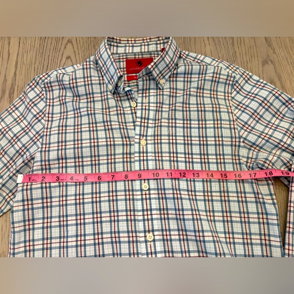 Southern Proper Henning Shirt In Blue Stone/Truffle Paid Size M - Picture 6 of 8